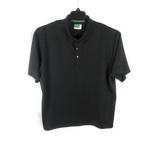 Ben Hogan Men's 3XL Polo Short Sleeve Button Black Polyester Adult Shirt A21